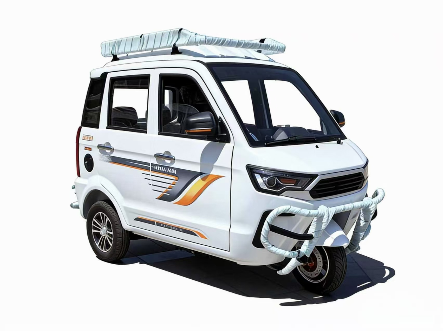 2026 Latest model home use enclosed tricycle Gasoline-powered electric tricycle