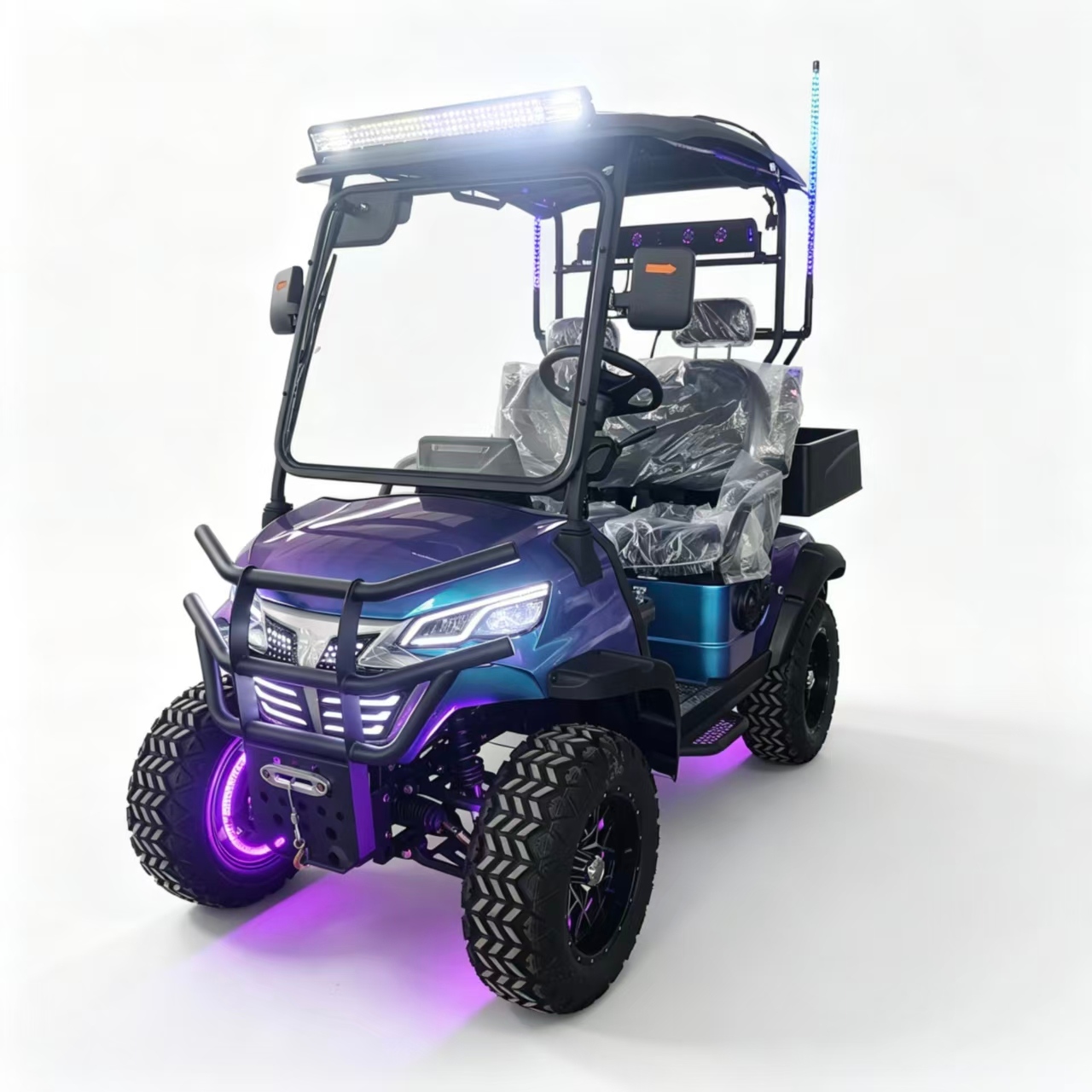 Chameleon Color 2 Seater Lifted Off-Road Electric Golf Cart