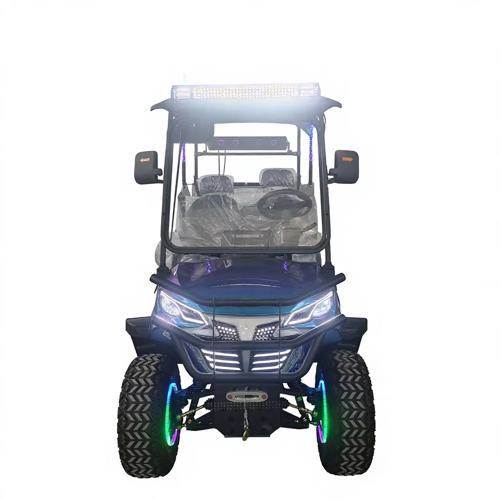 HKBG Chameleon Color 2 Seater Lifted Off-Road Electric Golf Cart