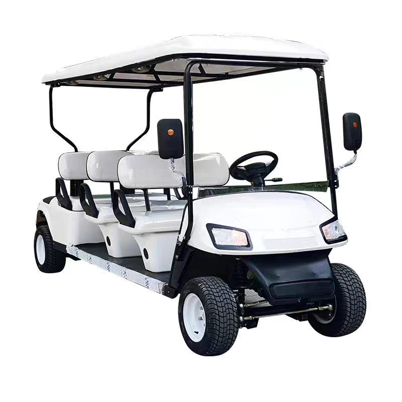 4 Wheel 6 Passenger Electric Golf Cart Custom Color Low Speed Tourist Sightseeing Golf Buggy