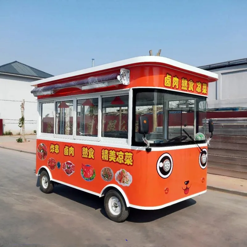 Eco-Friendly Customized Electric Ice Cream Hot Dog Citroen Street Snack Catering Caravan Food Truck Trailer Cart