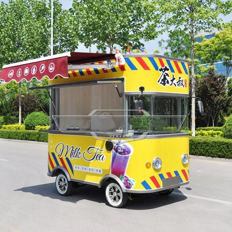Eco-Friendly Customized Electric Ice Cream Hot Dog Citroen Street Snack Catering Caravan Food Truck Trailer Cart