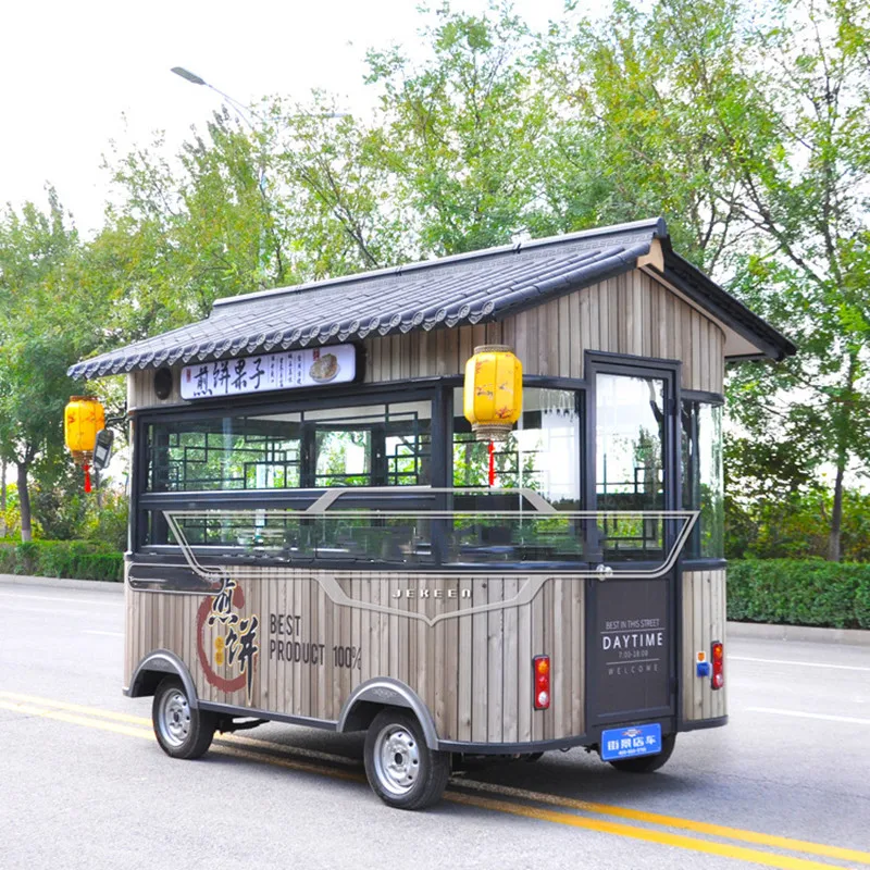 Eco-Friendly Customized Electric Ice Cream Hot Dog Citroen Street Snack Catering Caravan Food Truck Trailer Cart