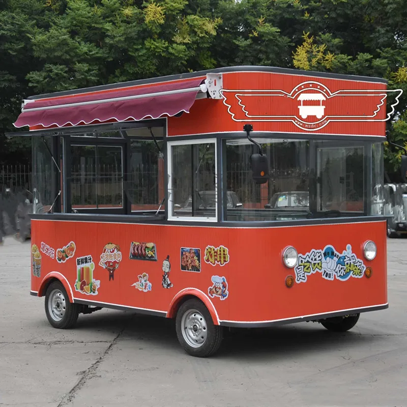Eco-Friendly Customized Electric Ice Cream Hot Dog Citroen Street Snack Catering Caravan Food Truck Trailer Cart