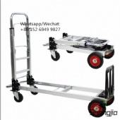 All-aluminum trolley four-wheel flat trolley logistics express truck portable folding transport truck