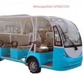 New Model Electric Sightseeing Bus with 11 Passenger Lead-Acid Battery Shuttle Mini Car