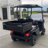 新设计4 座带后置载货床5kw 发动机电动高尔夫小货车