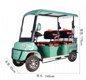 2024新款小巴士M6电动四轮代步车旅游景区观光车4座6座拉客带棚四轮车