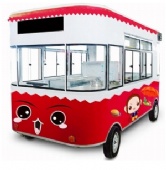 Prosky Mobile Outdoor Ice Friend Cream Food Bike Food Push Vending Truck Cart with Display Freezer for Sale