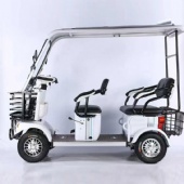 ​ electric four-wheel mobility scooter E6 Pick up children scenic sightseeing small household electric vehicle with shed New mini bus