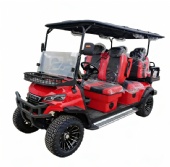 New model CE certified 2+2 seater golf cart Color-block seat golf cart