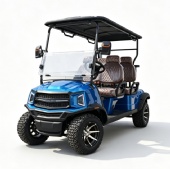 Model F Electric Vehicle with LED Headlights and Custom Logo for Resorts Golf Cart