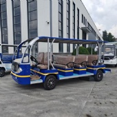 Electric Sightseeing Bus Open Air Touring Car Heritage Style Shuttle for Scenic Spots Park Resort