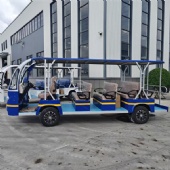 Electric Sightseeing Bus Open Air Touring Car Heritage Style Shuttle for Scenic Spots Park Resort