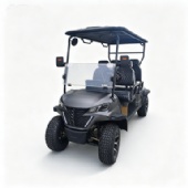 Electric 4 Seater Golf Cart Luxury Utility Cart with Tail Caddie for Golf Course Estate Transport