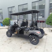 Electric 4 Seater Golf Cart Luxury Utility Cart with Tail Caddie for Golf Course Estate Transport