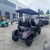 Electric 4 Seater Golf Cart Luxury Utility Cart with Tail Caddie for Golf Course Estate Transport