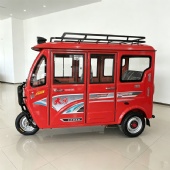 Red Closed Cabin Electric Tricycle  Vehicle Custom Color