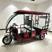 Electric Tricycle 6 Seater Sightseeing Shuttle Cabin Commuter Three Wheel Vehicle