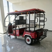 Electric Tricycle 6 Seater Sightseeing Shuttle Cabin Commuter Three Wheel Vehicle