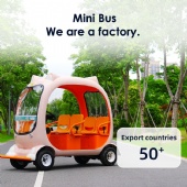 Electric Mini Sightseeing Bus Passenger Shuttle Cart 3 to 4 Seats Compact Tour Vehicle