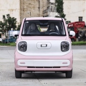 Pink Compact Electric Car Left Hand Drive Mini EV Sedan City Commuter Taxi Vehicle